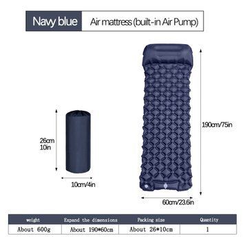 Надувний карімат Navy Blue &ndash; компактний матрац для кемпінгу та туризму 341 фото