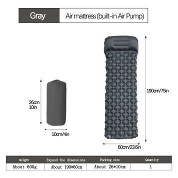 Надувний карімат Navy gray &ndash; компактний матрац для кемпінгу та туризму 345 фото