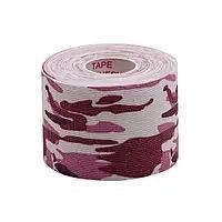 Тейп Кінезіо 3.8 см, камуфляж рожевий кінезіологічна стрічка Kinesiology Tape Sportstape Sport & Therapy, 3.8 см, камуфляж рожевий 1011 фото