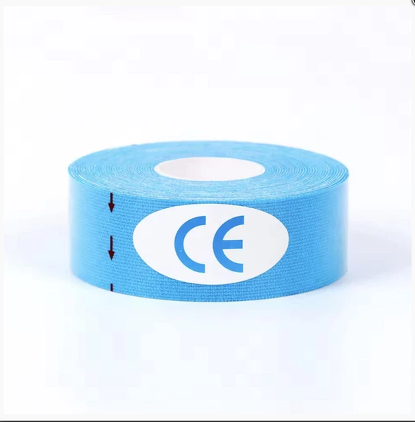Тейп Кінезіо Kinesiology Tape кінезіологічна стрічка блакитний 2.5 см 1030 фото