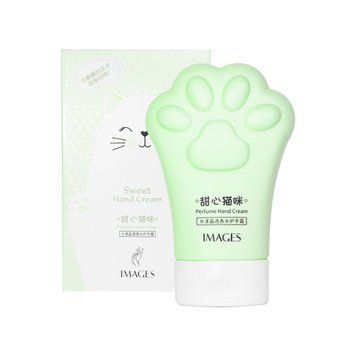 Парфумований крем для рук Images Sweet Hand Cream, упаковка у формі котячої лапки 21 фото