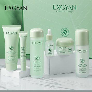 Набор для лица Exgyan Centella Asiatica с экстрактом центеллы азиатской и пептидами, 6 предметов 113 фото