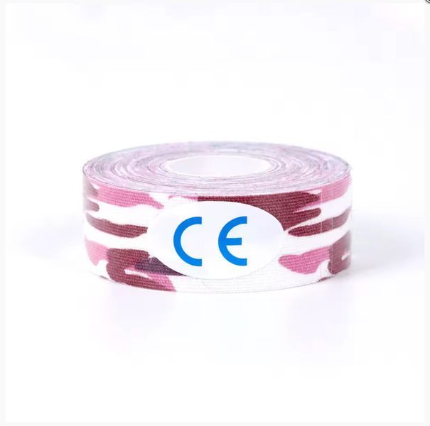 Тейп Кінезіо 2.5 см, кінезіологічна стрічка Kinesiology Tape Sportstape Sport & Therapy, 2.5 см, камуфляж рожевий 1003 фото
