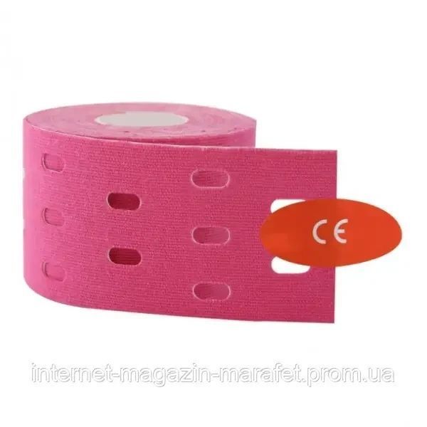Тейп Кінезіо 5 см, кінезіологічна стрічка Kinesiology Tape Sportstape Sport & Therapy, 5 см, рожевий 1016 фото